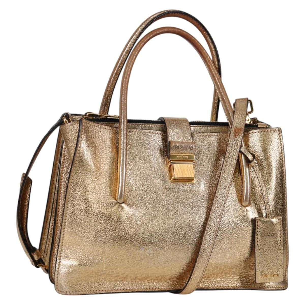 Miu Miu Madras Convertible Compartment Tote Leather Medium - image 1