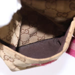 Gucci Vintage Double Belt Bag GG Canvas with Leather Small - image 18