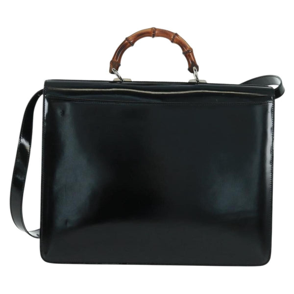 Gucci Vintage Bamboo Handle Bag Patent leather