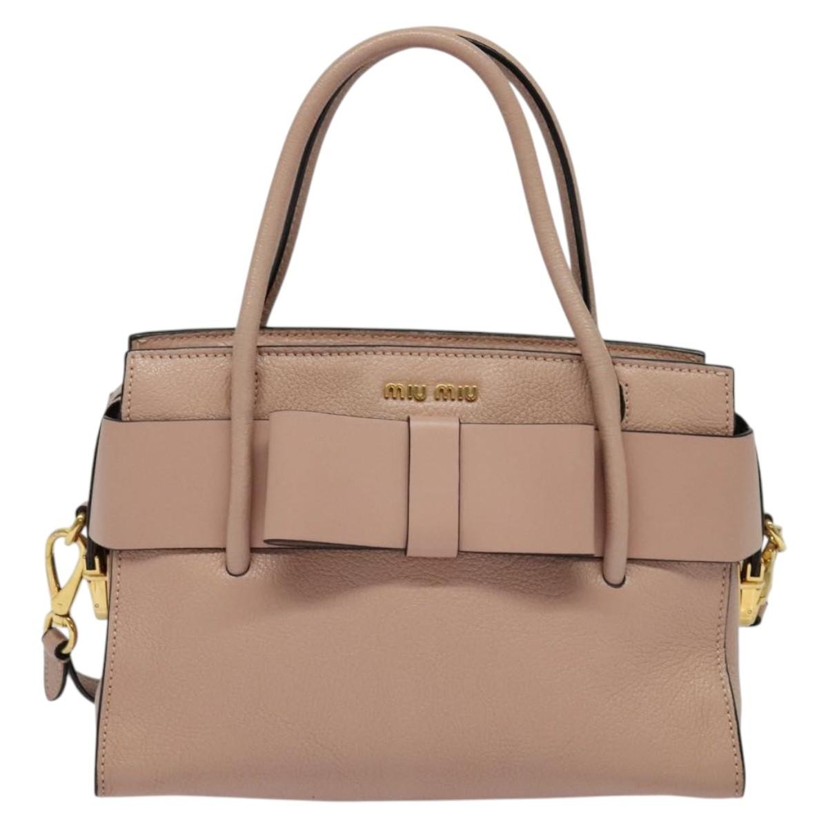 Miu Miu Madras Fiocco Bow Tote Leather Small - image 1