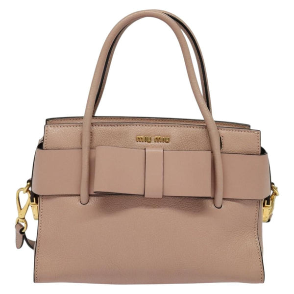 Miu Miu Madras Fiocco Bow Tote Leather Small - image 1
