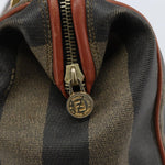 Fendi Vintage Pequin Convertible Boston Bag Coated Canvas Mini - image 13