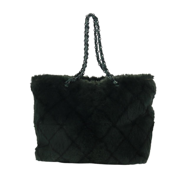 Chanel Chain Tote Lapin Fur Large