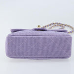 Chanel Square Classic Single Flap Bag Fabric - image 5