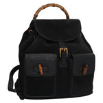 Gucci Vintage Bamboo Backpack Suede and Leather - image 16