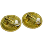 Chanel CC Button Clip-On Earrings Metal - image 2