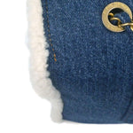 Chanel Egyptian Hieroglyph Flap Bag Denim and Shearling Medium - image 6