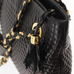 Bally Vintage Chain Shoulder Bag Quilted Leather - image 17