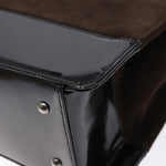 Chanel Vintage Logo Tote Suede Medium - image 10