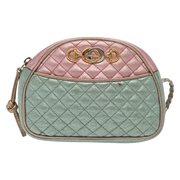 Gucci Trapuntata Camera Shoulder Bag Quilted Laminated Leather Small - image 1