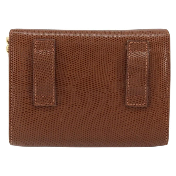 Salvatore Ferragamo Vala Shoulder Bag Embossed Leather