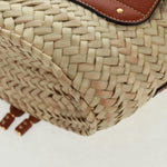 Chloe Marcie Basket Bag Raffia and Leather Small - image 12