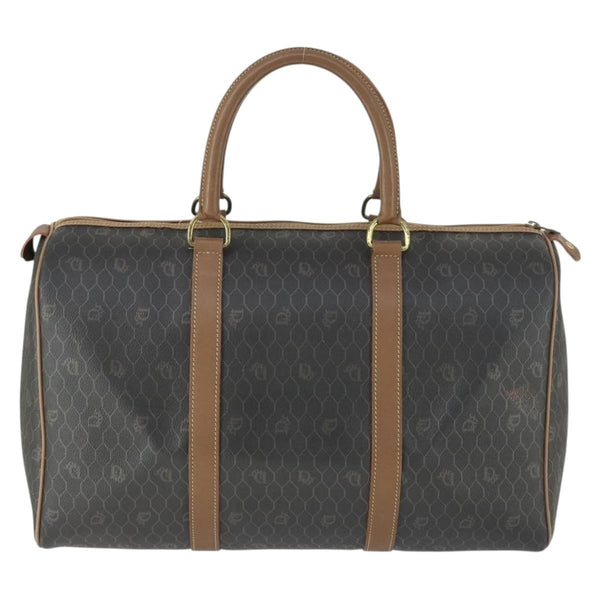 Christian Dior Vintage Honeycomb Boston bag Canvas and Leather