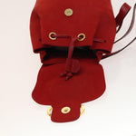 Salvatore Ferragamo Gancini Flap Drawstring Backpack Suede - image 13