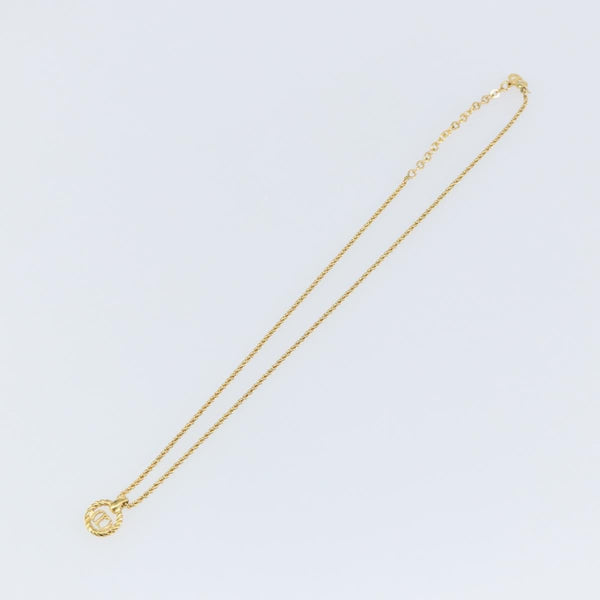 Christian Dior CD Round Pendant Necklace Metal
