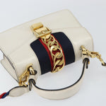 Gucci Sylvie Top Handle Bag Leather Mini - image 16