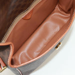Celine Vintage Macadam Circle Logo Shoulder Bag Canvas and Leather - image 5