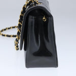 Chanel Vintage So Black Diana Flap Bag Quilted Patent Medium - image 5