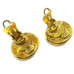 Chanel CC Button Clip-On Earrings Metal - image 2