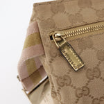Gucci Vintage Double Belt Bag GG Coated Canvas with Leather - image 13