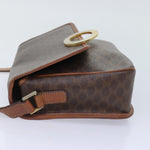 Celine Vintage Macadam Circle Logo Shoulder Bag Canvas and Leather - image 3