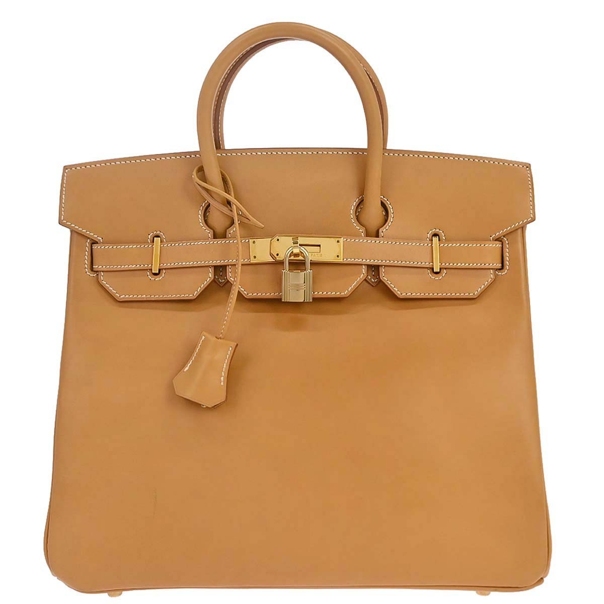 Hermes HAC Birkin Bag Brown Vache Natural with Gold Hardware 32 - image 1
