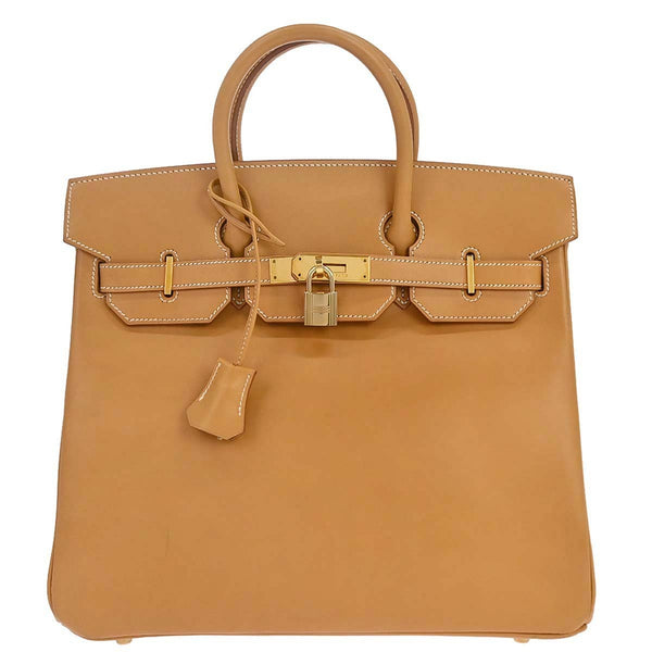 Hermes HAC Birkin Bag Brown Vache Natural with Gold Hardware 32 - image 1