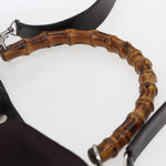 Gucci Vintage Bamboo Handle Bag Nylon - image 15