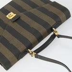 Fendi Vintage Pequin Briefcase Bag Coated Canvas Large - image 16
