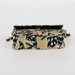 Chanel Flap Card Holder on Chain Quilted Printed Canvas - image 16