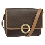 Celine Vintage Macadam Circle Logo Shoulder Bag Canvas and Leather - image 11
