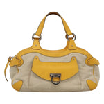 Salvatore Ferragamo Gancini handbag Canvas and Leather - image 13