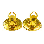 Chanel CC Button Clip-On Earrings Metal - image 3