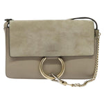 Chloe Faye Shoulder Bag Leather and Suede Small - image 19