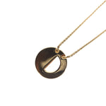Christian Dior CD Pendant Necklace Metal and Crystals - image 3