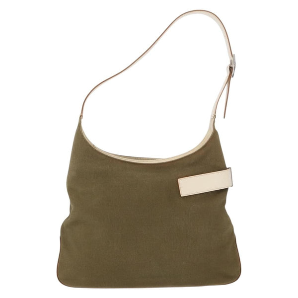 Salvatore Ferragamo Gancini Shoulder Bag Canvas