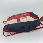 Gucci Logo Drawstring Backpack Striped Canvas Large - image 4