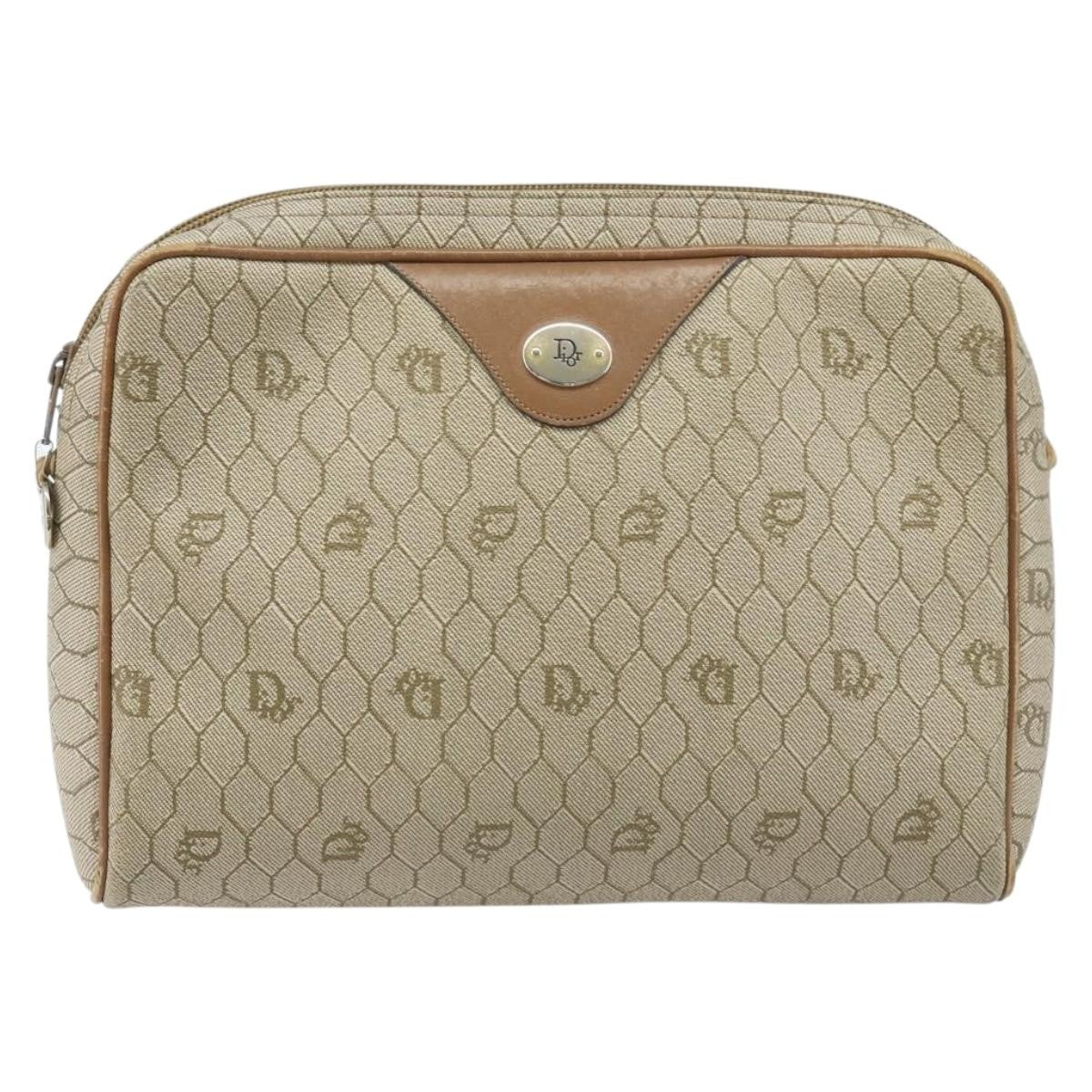 Christian Dior Vintage Honeycomb Shoulder Bag Canvas and Leather - image 1