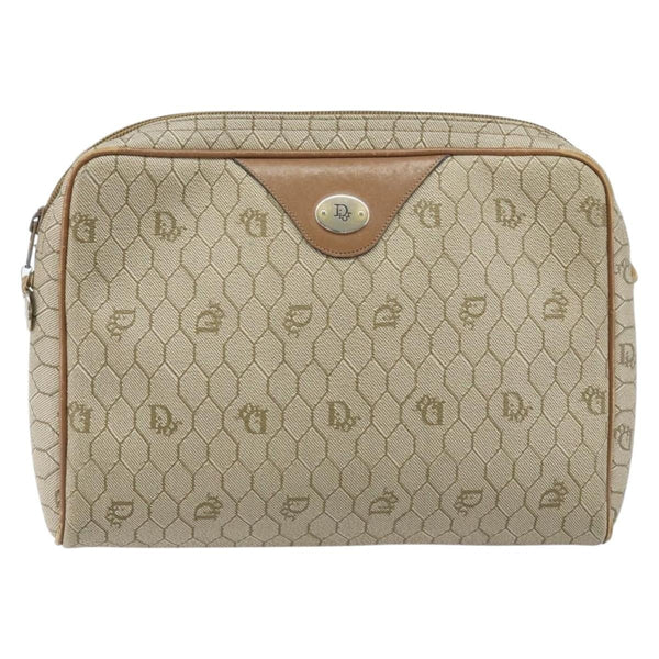 Christian Dior Vintage Honeycomb Shoulder Bag Canvas and Leather - image 1