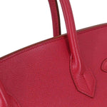 Hermes Birkin Handbag Red Courchevel with Gold Hardware 30 - image 5