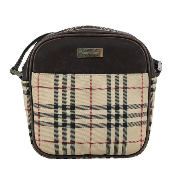 Burberry Nova check Shoulder bag Canvas and Leather - image 1