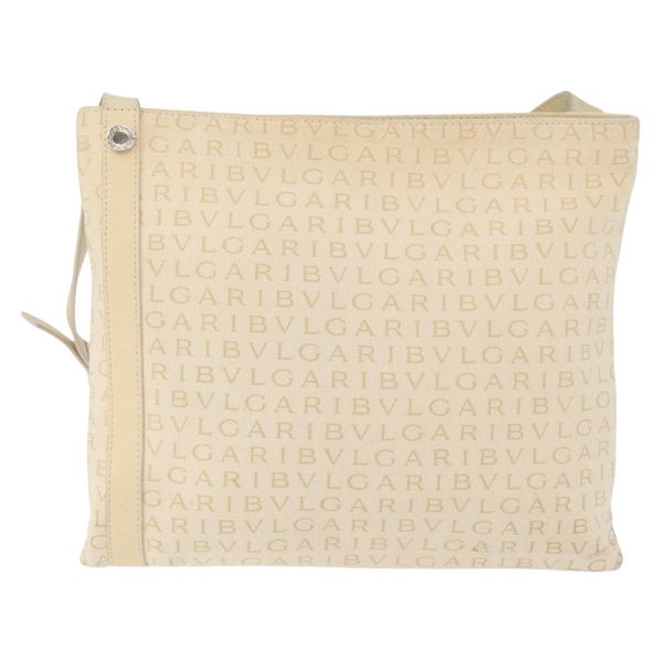 Bvlgari Logomania Shoulder Bag Canvas with Leather - image 1