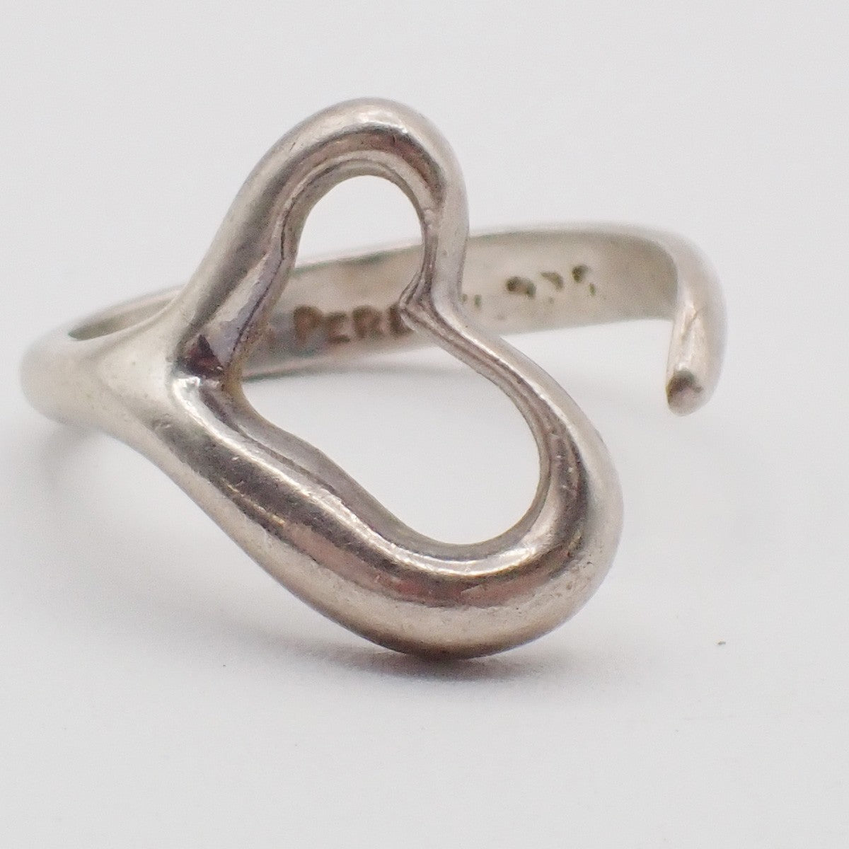 Tiffany & Co. Elsa Peretti Open Heart Ring Silver 925 - image 1