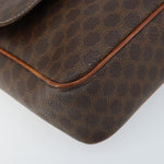 Celine Vintage Macadam Circle Logo Shoulder Bag Canvas and Leather - image 9