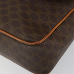 Celine Vintage Macadam Circle Logo Shoulder Bag Canvas and Leather - image 9
