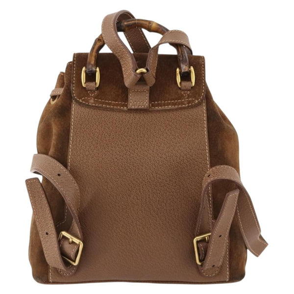 Gucci Gucci bamboo backpack daim mini