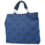 Chanel Vintage CC Tote Denim Large - image 2