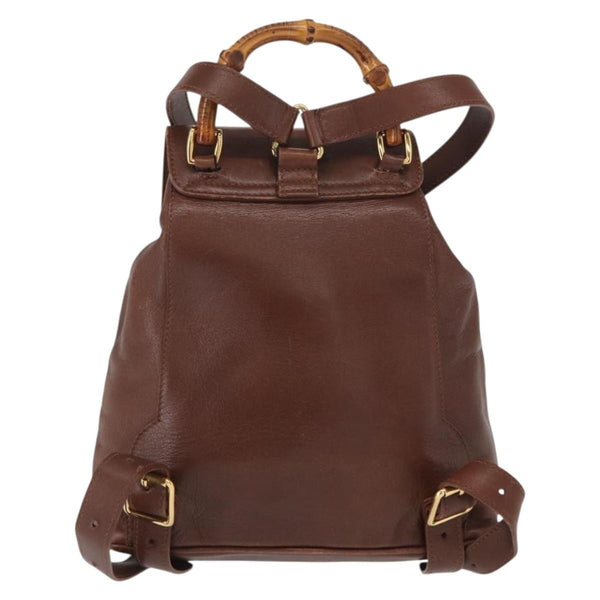 Gucci Vintage Bamboo Backpack Leather Mini