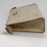 Christian Dior Vintage Honeycomb Zip Pouch Canvas and Leather - image 3
