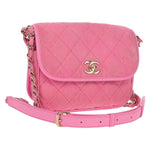 Chanel Flap Messenger Bag Quilted Denim Small - image 1